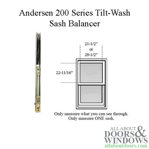 Andersen 200 Series Tilt-Wash Double Hung Sash Balancer - M846 - Andersen 200 Series Tilt-Wash Double Hung Sash Balancer - M846