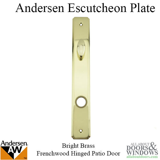 Parts- Escutcheon Plate, Frenchwood Hinged, Inside- Brass