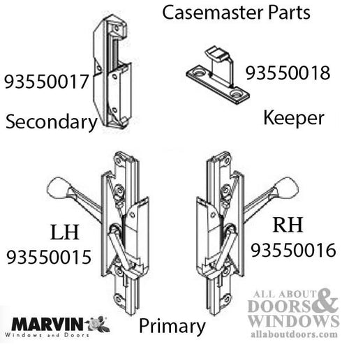 Sequential Lock (Secondary), Marvin Casemaster / Awning Window - Sequential Lock (Secondary), Marvin Casemaster / Awning Window