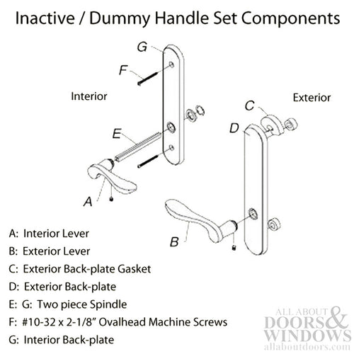 Marvin Inactive / Dummy Trim for Passive door - White - Marvin Inactive / Dummy Trim for Passive door - White