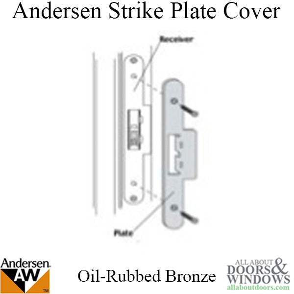 Andersen Latch & Deadbolt Strike Plate Cover - Oil Rubbed Bronze - Andersen Latch & Deadbolt Strike Plate Cover - Oil Rubbed Bronze