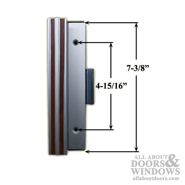 Handle Set - Sliding Patio Door, Extruded Aluminum - 4-15/16 Inch -  Choose Color - Handle Set - Sliding Patio Door, Extruded Aluminum - 4-15/16 Inch -  Choose Color