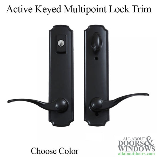 Pella Eclipse 3-point Active Keyed MPL trim 1-3/4 door,  6" PZ , Kwikset Smart Key -