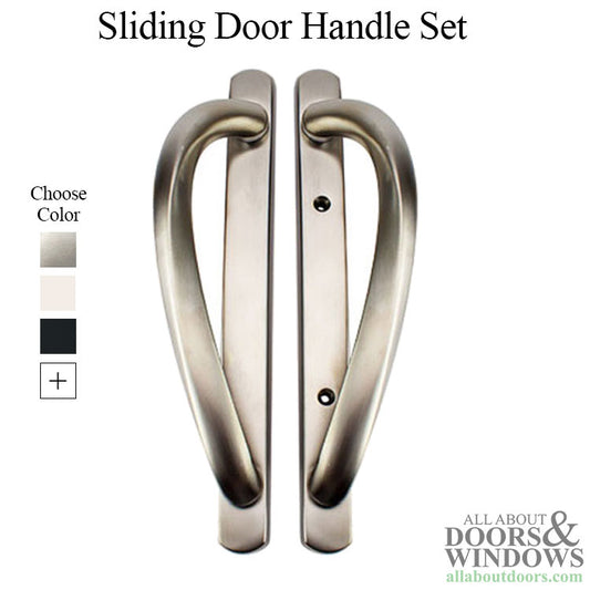 Truth Round Top Sliding Door Handleset, Dummy, No Key, No Thumb Latch, Fixed Handles