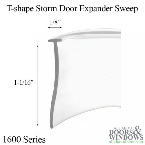 Sweep, T-shape, Storm Door Expander 1600 Series - Choose Color - Sweep, T-shape, Storm Door Expander 1600 Series - Choose Color