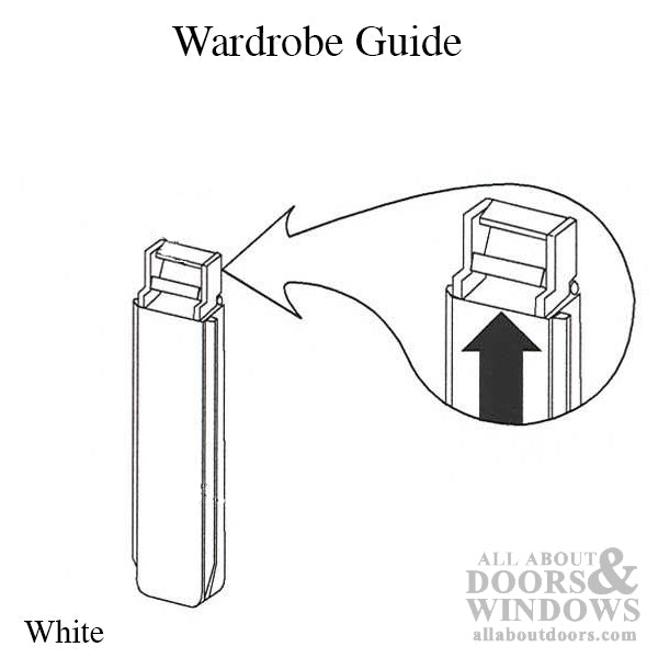 Closet Door / Wardrobe Guide - White - Closet Door / Wardrobe Guide - White