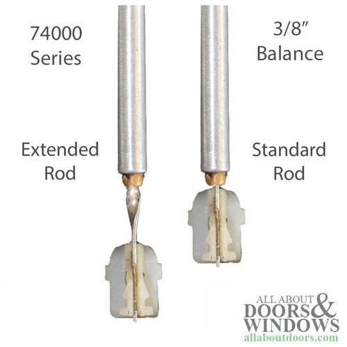 3/8” Extended Balance Rod, Plastic Carrier Shoe - 3/8” Extended Balance Rod, Plastic Carrier Shoe