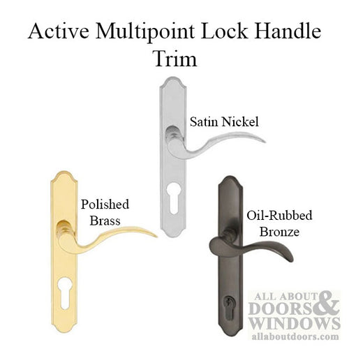 Multi-point Lock Handle Trim, 6109 Active - Choose Color - Multi-point Lock Handle Trim, 6109 Active - Choose Color