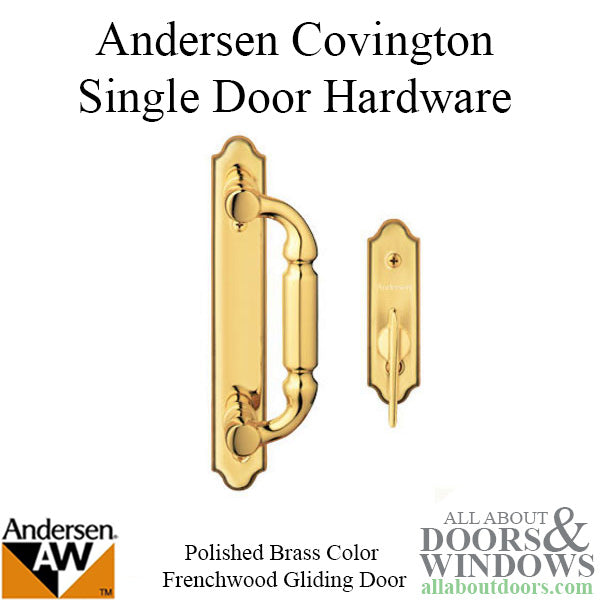 Andersen Covington 2-Panel Gliding Door Hardware Set - Polished Brass - Andersen Covington 2-Panel Gliding Door Hardware Set - Polished Brass