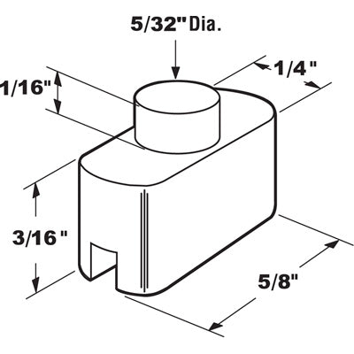 Bottom Glide - Sliding Windows, Glides / Guides - Nylon - Bottom Glide - Sliding Windows, Glides / Guides - Nylon