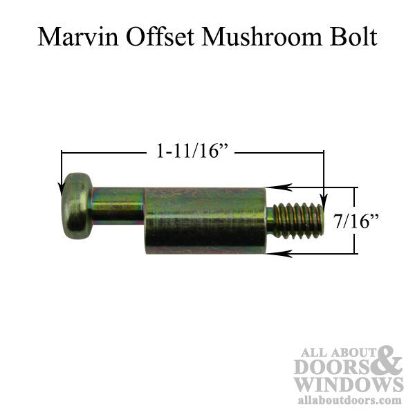 Marvin Offset Mushroom Bolt For Sliding Door Lock Strike Stainless Steel - Marvin Offset Mushroom Bolt For Sliding Door Lock Strike Stainless Steel