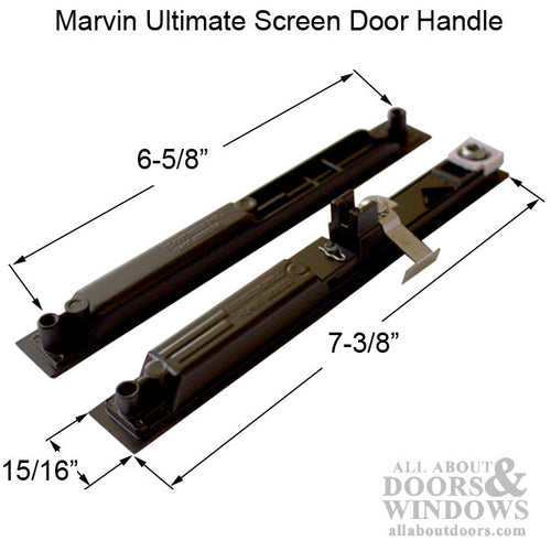 Marvin Ultimate Screen Door Handle, Interior / Exterior - Black - Marvin Ultimate Screen Door Handle, Interior / Exterior - Black