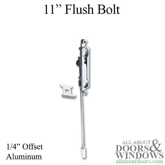 Flush Bolt 11 inch, 1/4bs Commercial Doors Hardware - Aluminum