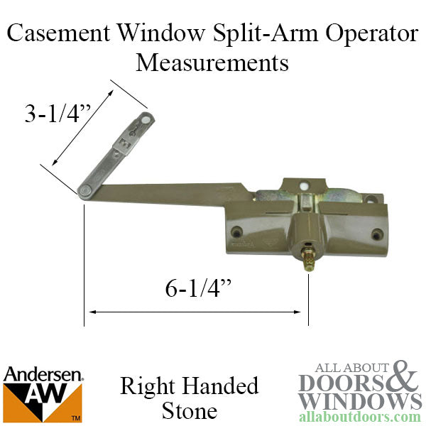 Andersen Window Operator For Casement Wood Split Arm PSC  Windows Stone Right Handed - Andersen Window Operator For Casement Wood Split Arm PSC  Windows Stone Right Handed