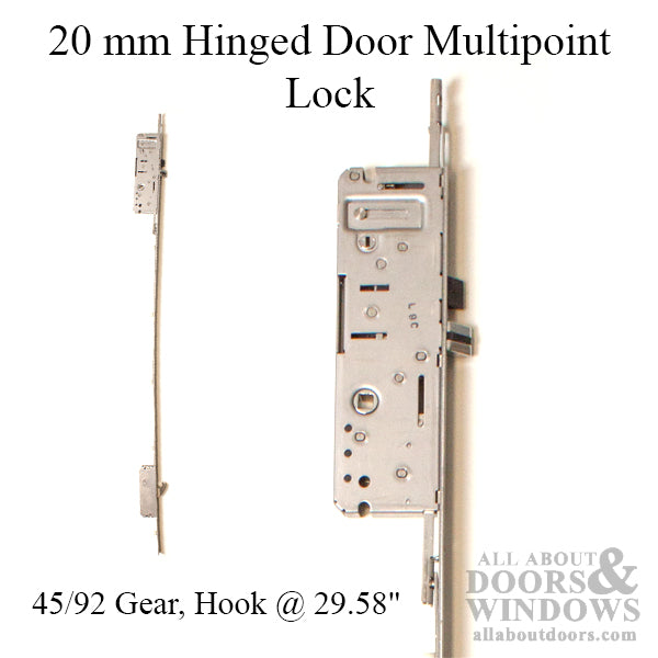 Truth Sentry Multipoint Lock Gear, Active 45/92 Manual Operation, with Hook at 29.58