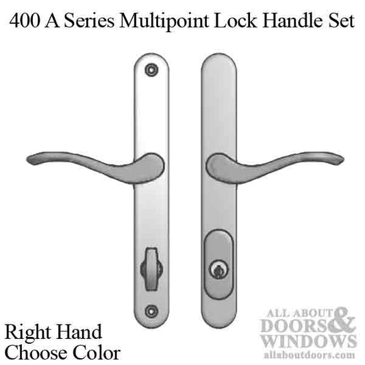 Active Handle Set 400 A Series Multi-Point Lock Trim - Right Hand - Choose Color