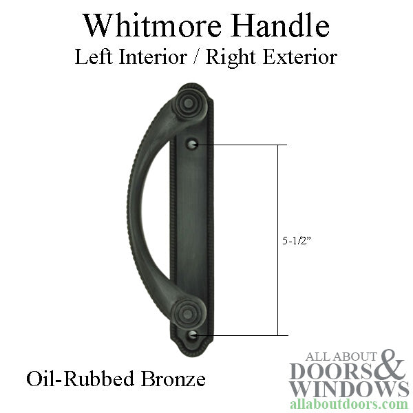 Andersen Whitmore Gliding Door Handle - Left Interior/Right Exterior - Oil-Rubbed Bronze - Andersen Whitmore Gliding Door Handle - Left Interior/Right Exterior - Oil-Rubbed Bronze