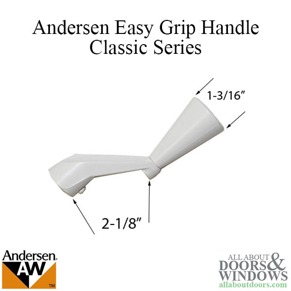 Andersen Window Crank Handle, Perma-Shield Casement - Easy Grip - White - Andersen Window Crank Handle, Perma-Shield Casement - Easy Grip - White