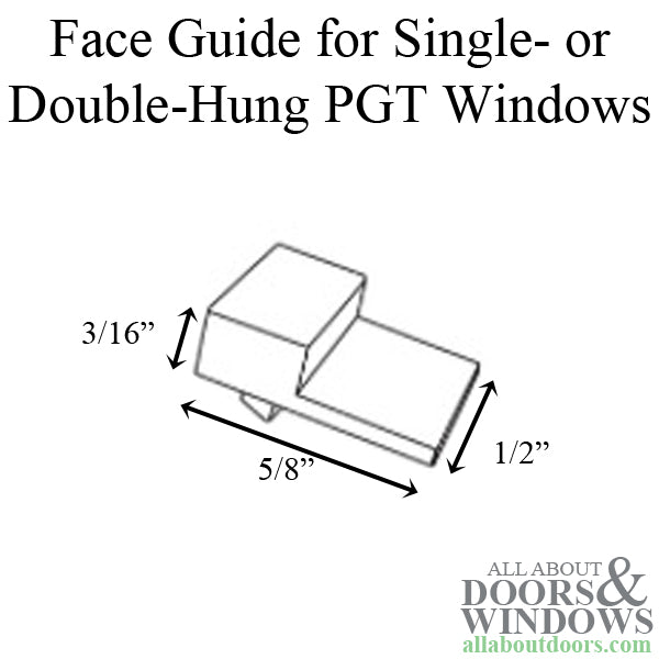 Face Guide, for PGT Windows, White, 5/8