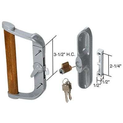 Handle Set, 3-1/2 Hole Center, w/ Key Lock - Handle Set, 3-1/2 Hole Center, w/ Key Lock