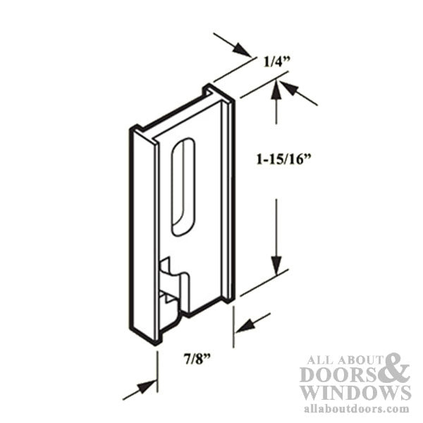 1-15/16 Inch Nylon Bottom Guide for Sliding Screen Door - 1-15/16 Inch Nylon Bottom Guide for Sliding Screen Door