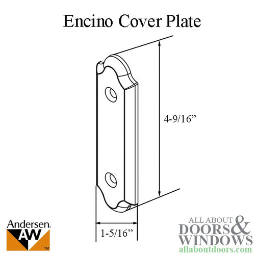 Andersen Gliding Door Cover Plate, Encino Style - Distressed Nickel - Andersen Gliding Door Cover Plate, Encino Style - Distressed Nickel