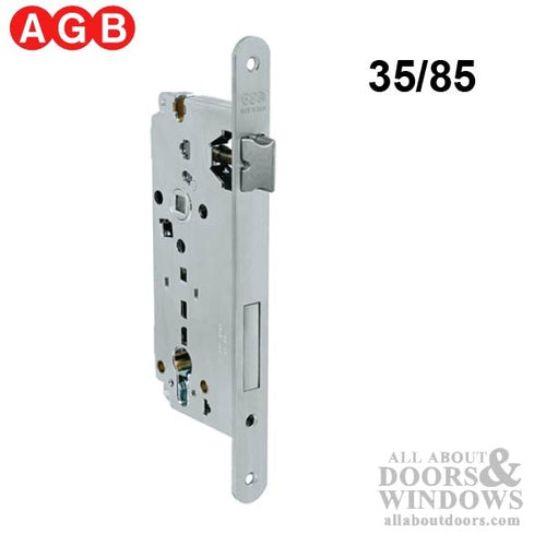 Single Point Mortise Lock Body 35/85 AGB - Chrome - Single Point Mortise Lock Body 35/85 AGB - Chrome