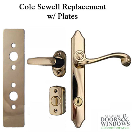 Larson Keyed Storm Door Hardware Kit with Plate to Replace Old Discontinued Cole Sewell