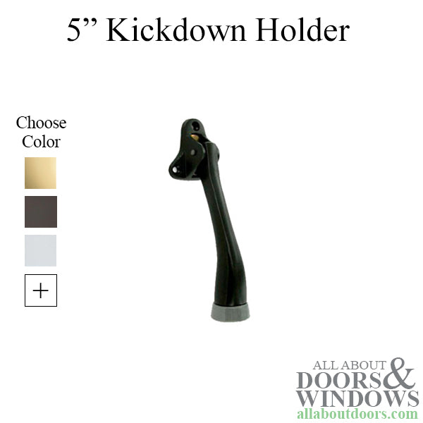 5'', 3  hole Kick Down Holder, Solid Brass - Choose Finish - 5'', 3  hole Kick Down Holder, Solid Brass - Choose Finish