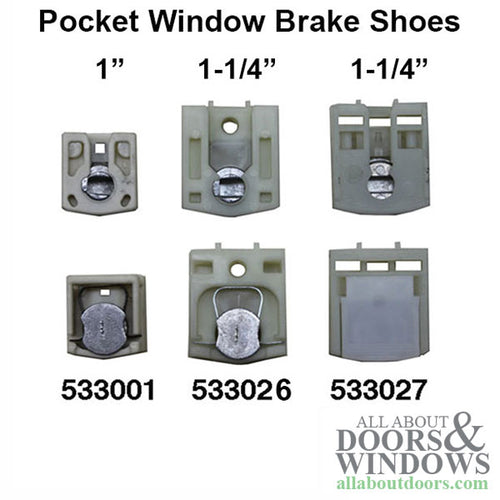 Brake Shoe 1-1/4 Pocket, pivot lock, spring side locking - Brake Shoe 1-1/4 Pocket, pivot lock, spring side locking