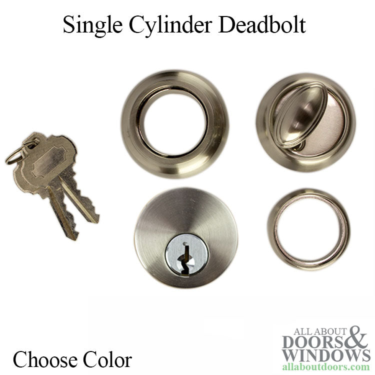 Single Cylinder Deadbolt, Premium - Choose Color - Single Cylinder Deadbolt, Premium - Choose Color