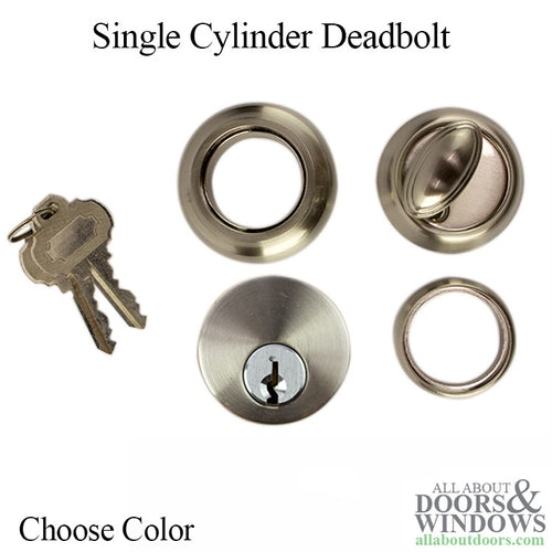 Single Cylinder Deadbolt, Premium - Choose Color - Single Cylinder Deadbolt, Premium - Choose Color