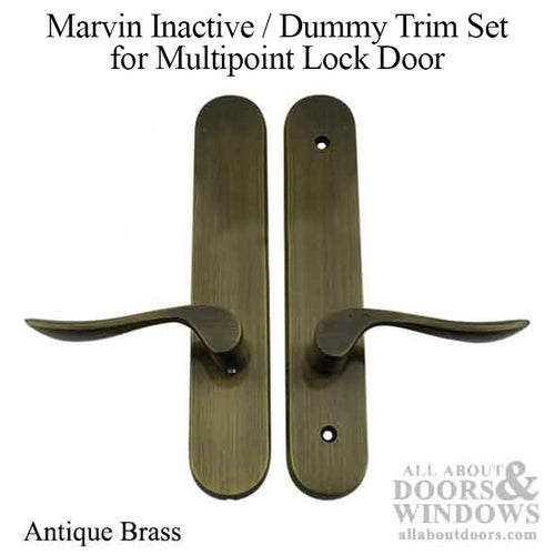 Marvin Inactive / Dummy Trim for Passive door - Antique Brass - Marvin Inactive / Dummy Trim for Passive door - Antique Brass