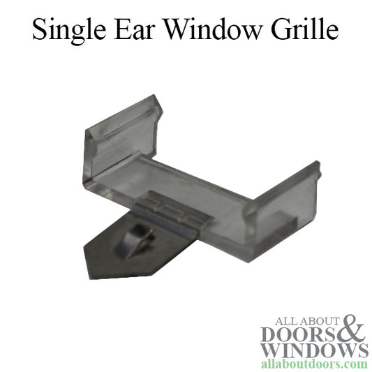 Window Grille, Single Ear - Clear, Metal Point