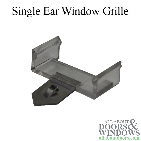 Window Grille, Single Ear - Clear, Metal Point - Window Grille, Single Ear - Clear, Metal Point