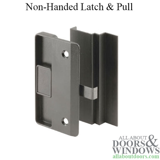 Non-Handed Latch & Pull for Sliding Screen Door - Black