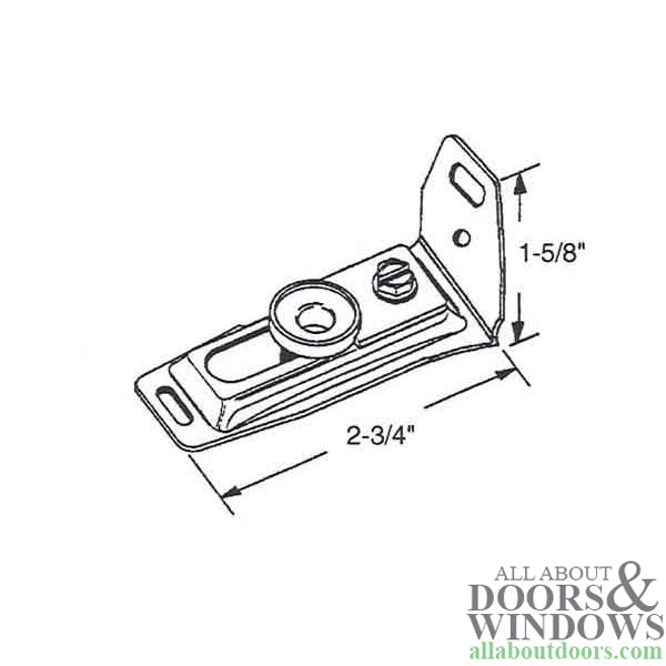 Wardrobe Door Bracket - 2-3/4