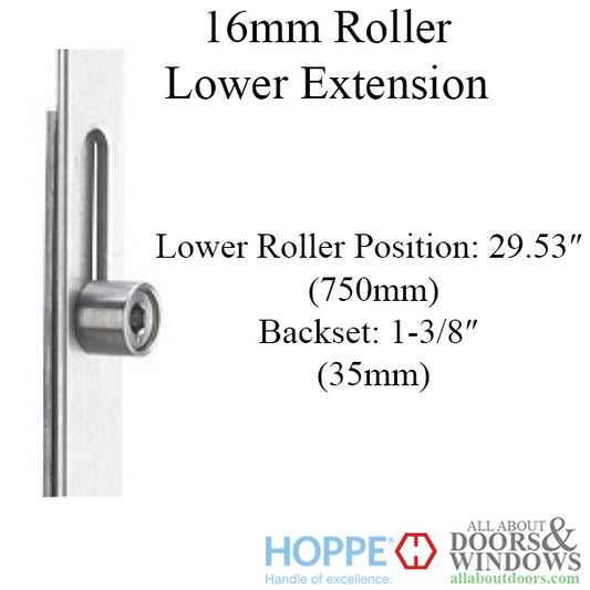 16mm Manual Gear, 35/92, Roller @ 29.53",  1/2" Deadbolt Throw