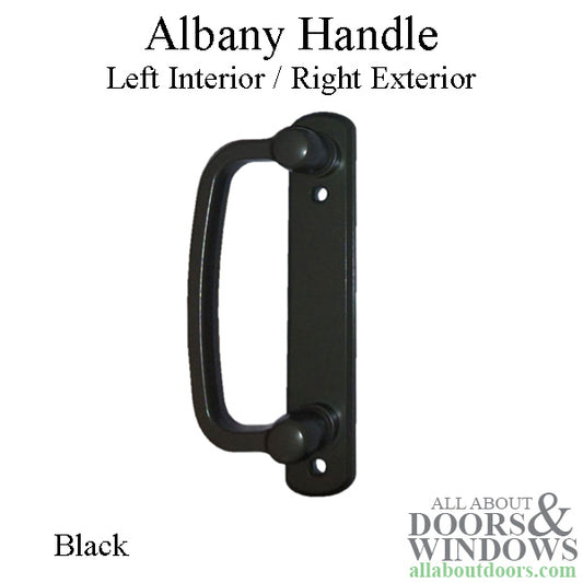 Andersen Gliding Door Albany Handle, Left Interior/Right Exterior - Black