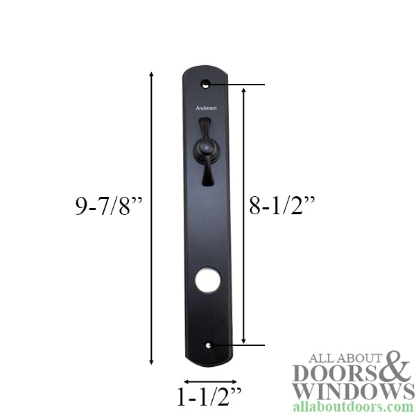 Andersen Hinged Door Escutcheon Plate - Interior - Albany - Black - Active - Andersen Hinged Door Escutcheon Plate - Interior - Albany - Black - Active