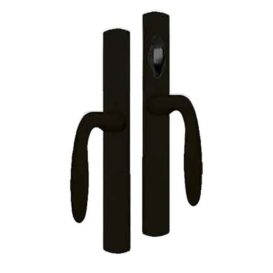 HOPPE HLS 9000 Sliding Door Handle Set with Verona Lever Active Non-Keyed Outside Matte Black