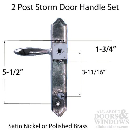 Storm Door Lever Handleset with Deadbolt - Choose Color - Storm Door Lever Handleset with Deadbolt - Choose Color