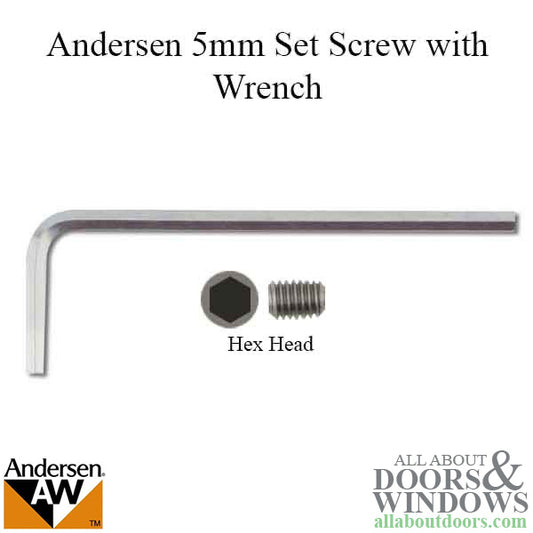 Set Screws With Wrench 5mm Andersen Pre-1990