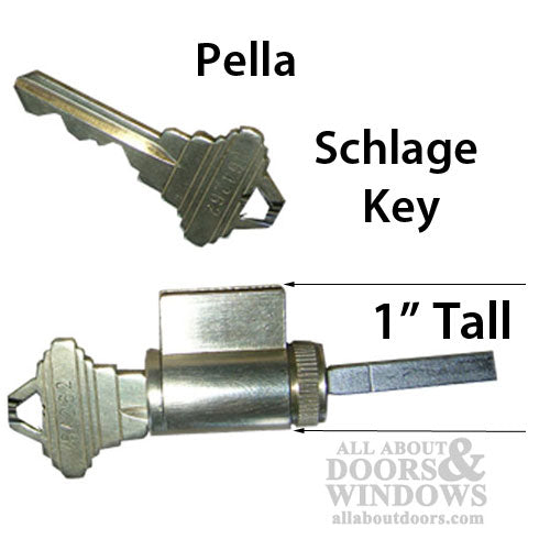 Pella Replacement Keyed Cylinder, Schlage 1 x 1-1/4 - Choose Color - Pella Replacement Keyed Cylinder, Schlage 1 x 1-1/4 - Choose Color