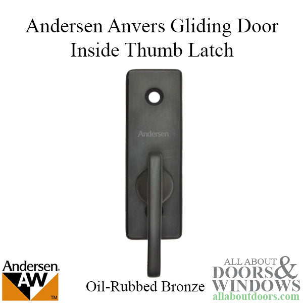 Andersen Frenchwood Gliding Door - Thumb Latch - Anvers/Inside Lock - Oil Rubbed Bronze - Andersen Frenchwood Gliding Door - Thumb Latch - Anvers/Inside Lock - Oil Rubbed Bronze