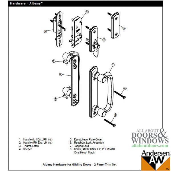 Andersen Frenchwood Gliding Doors - Cover Plate - Albany - White - Andersen Frenchwood Gliding Doors - Cover Plate - Albany - White