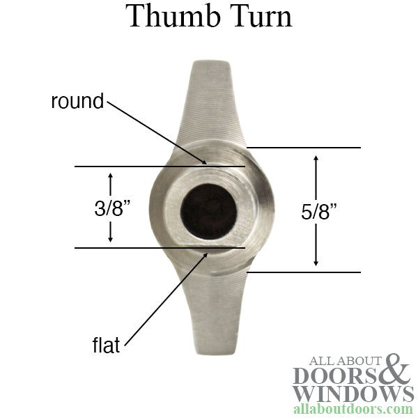 Thumb Turn Kit for Multipoint Lock Trim, Emtek  - Satin Nickel - Thumb Turn Kit for Multipoint Lock Trim, Emtek  - Satin Nickel