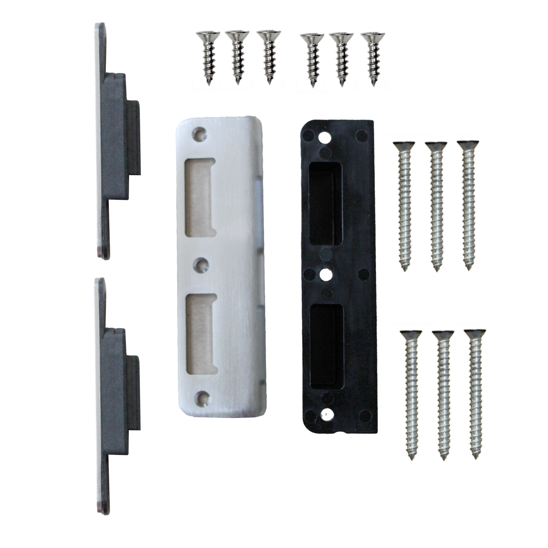 Hoppe 11951850 HLS2000 Latch and Tongue Strike Plate Pack Satin Nickel - Hoppe 11951850 HLS2000 Latch and Tongue Strike Plate Pack Satin Nickel