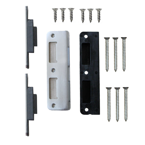 Hoppe 11951850 HLS2000 Latch and Tongue Strike Plate Pack Satin Nickel - Hoppe 11951850 HLS2000 Latch and Tongue Strike Plate Pack Satin Nickel