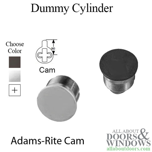Adams-Rite 1" Dummy Mortise Cylinder, Zinc Construction - 2 colors